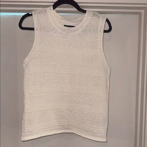 Simply Vera Vera Wang White Sleeveless Sweater